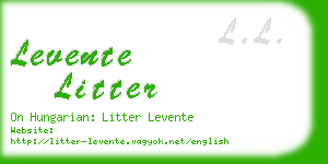 levente litter business card